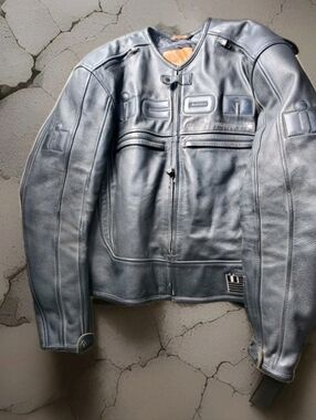 ICON Motorhead Asphalt Technologies Black Motorcycle Leather Jacket Mens Medium